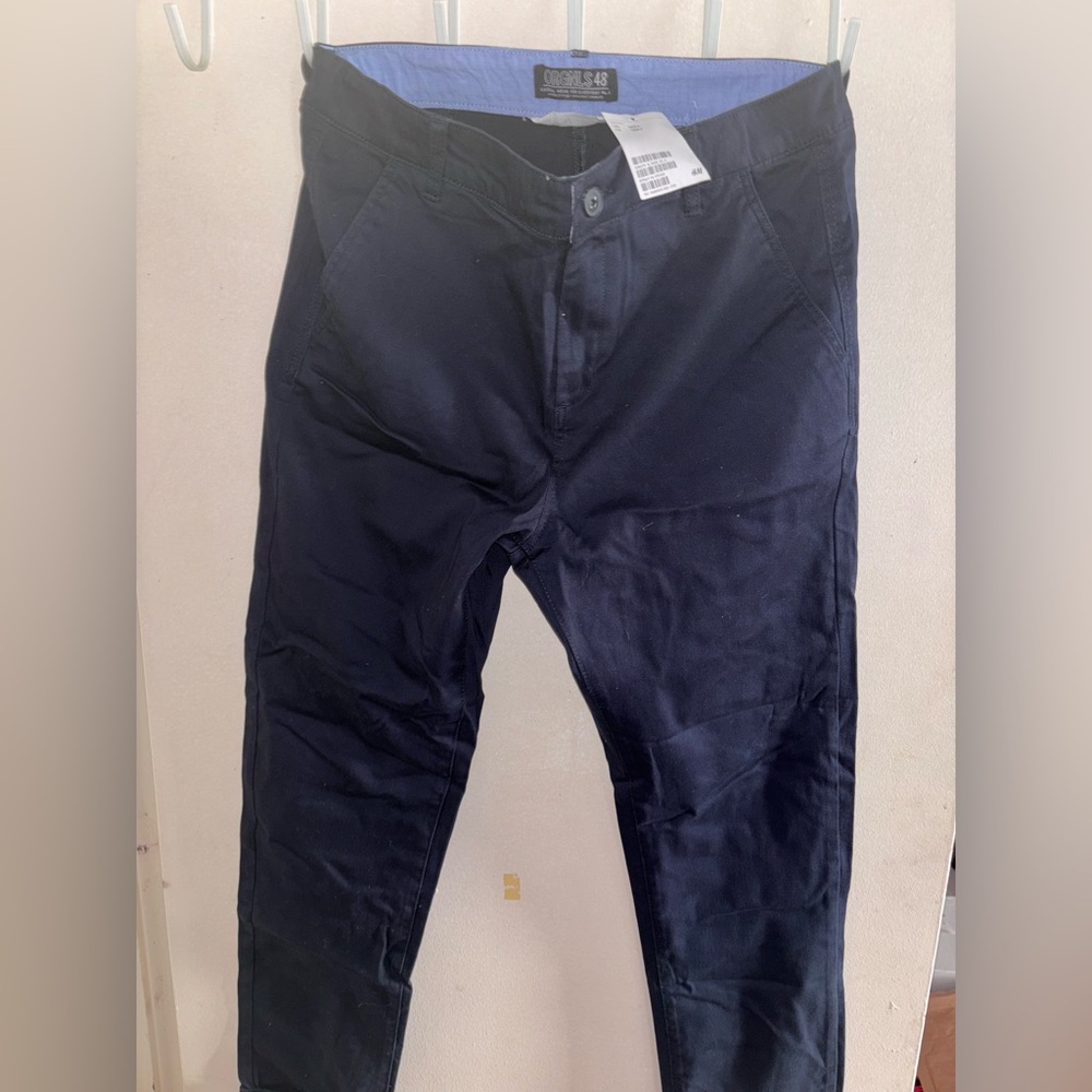 New: Youth Boys Navy Blue Casual Pants